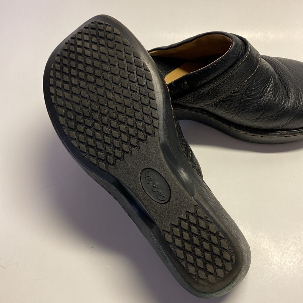 CABELA’S Sandhills Collection Leather Clogs Size 8M Black - Picture 5 of 7